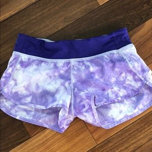 EUC Lululemon purple tie dye shorts. Size 4
